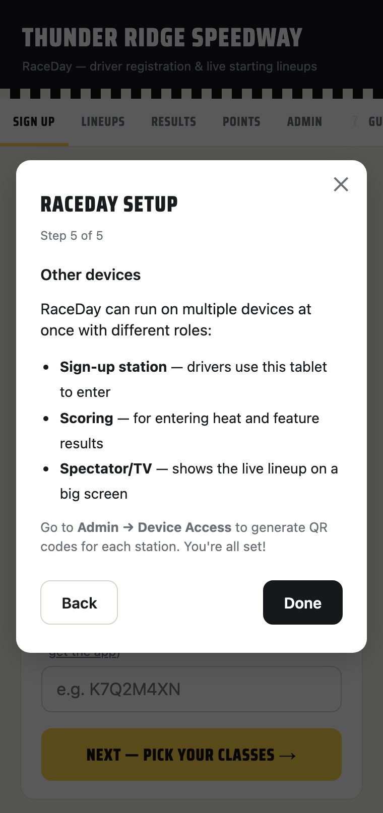 V1 setup wizard step 5, other devices explainer