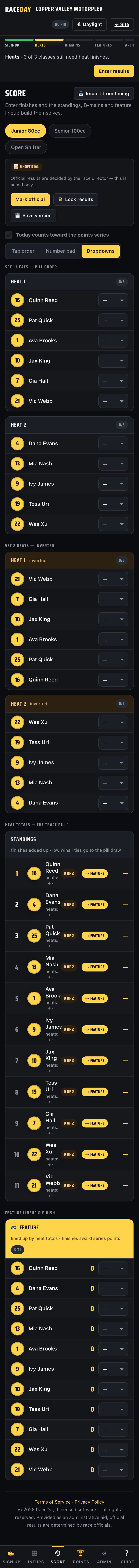 V2 scoring in dropdown mode
