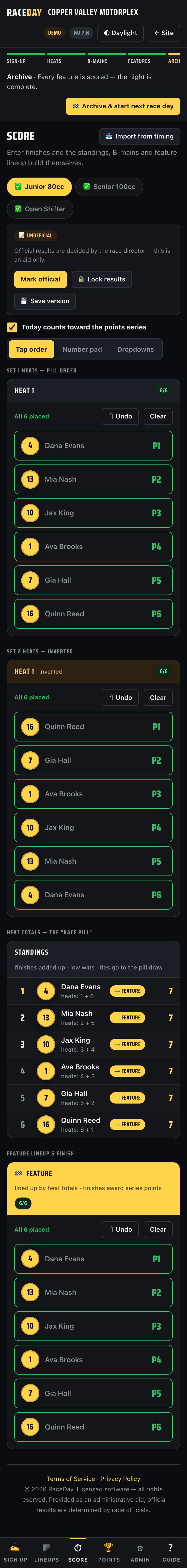 V2 scoring with feature complete