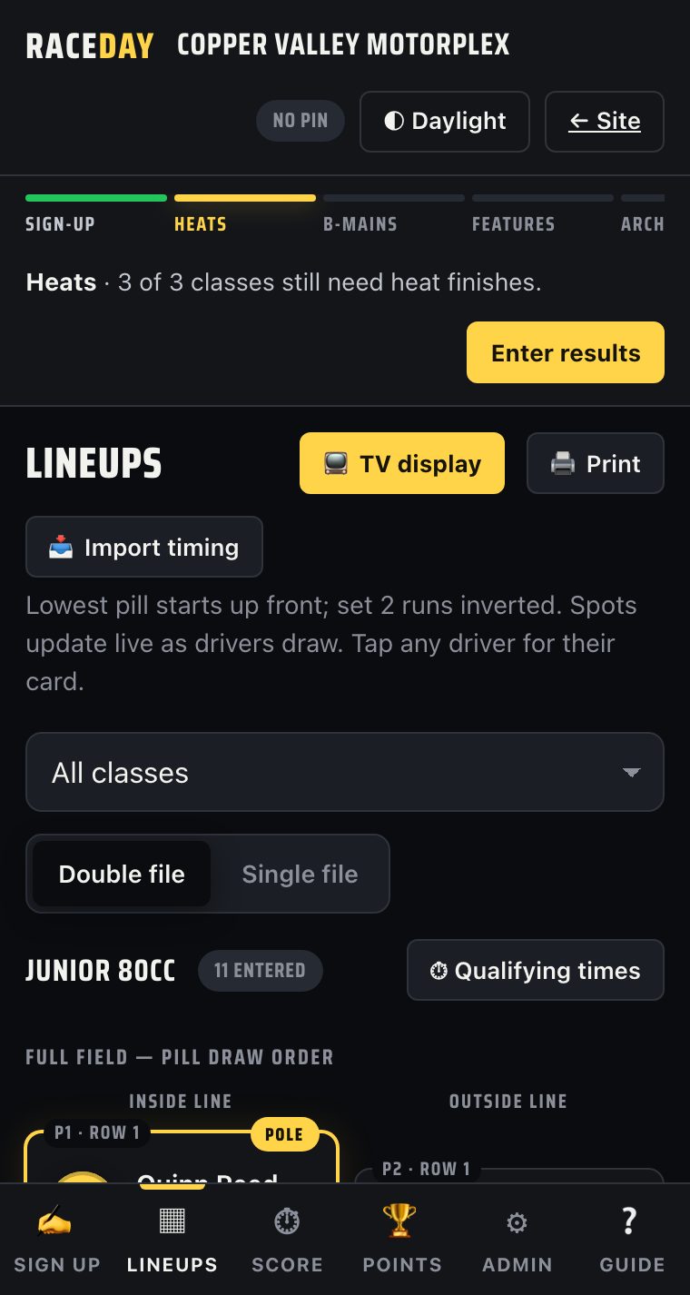 V2 mobile layout with bottom tab bar
