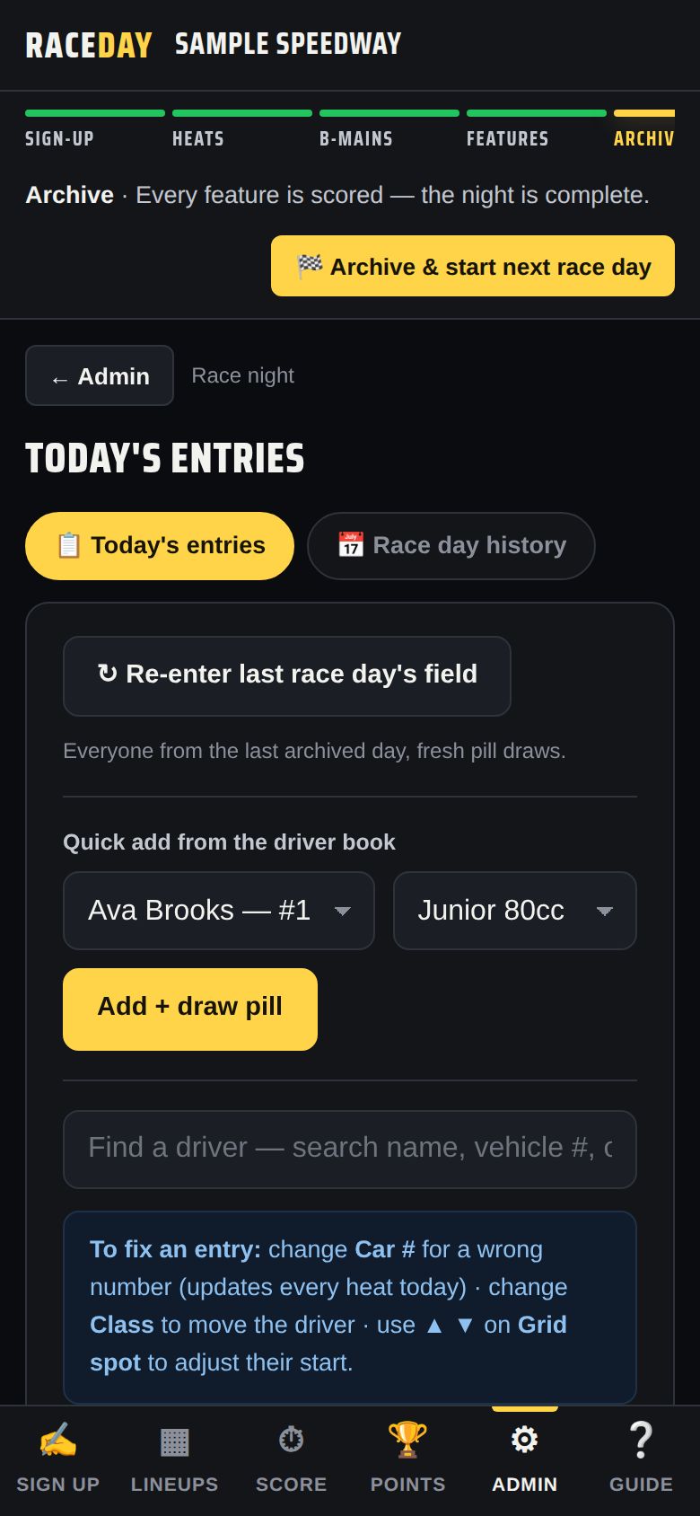 Today's entries
