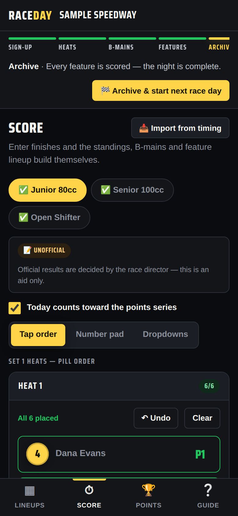 Scoring tower device